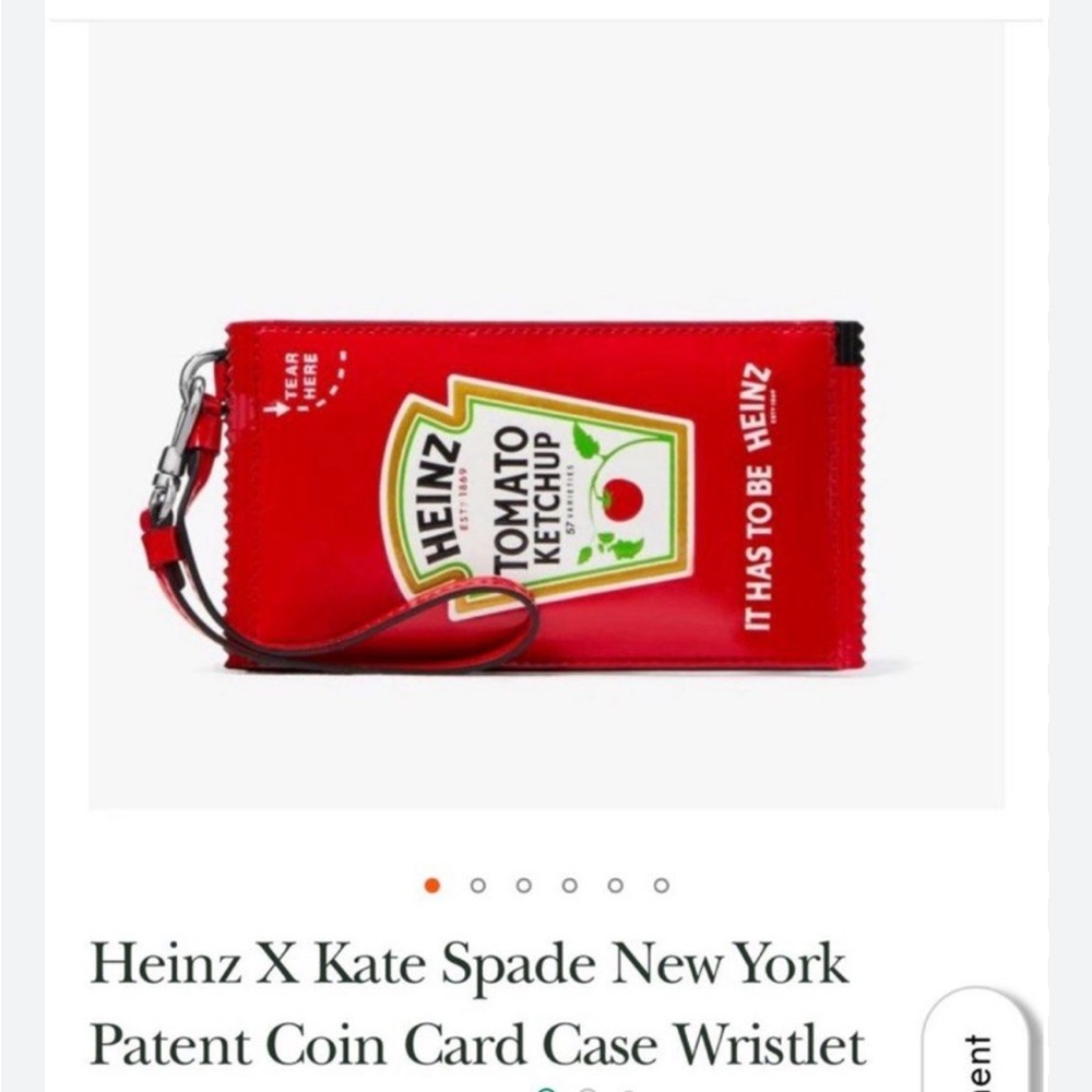 🍅Heinz x Kate Spade Red Ketchup Packet Wristlet Wallet🍅